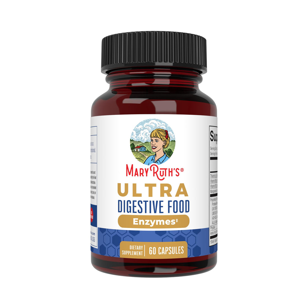 MARYRUTH'S Ultra Digestive Enzymes, Gut Health Supplement, 60 Count, Lipase | Gut Health Supplement, Digestion & Immune Support, Occasional Gas & Bloating Relief, 12+ Enzymes