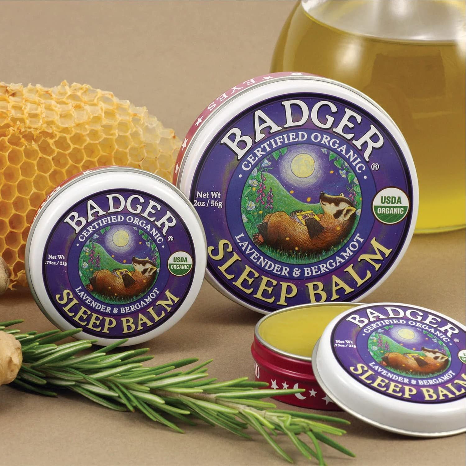 Buy now Badger - Natural Sleep Balm, Lavender & Bergamot, Relaxing and Calming Balm for Children and Adults, 2 oz at indiglob india