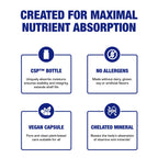 Triple Magnesium Complex 400 Mg - Clinical Formula Chelated Magnesium Supplement with Glycinate Malate and Citrate for Optimal Muscle Nerve Bone & Digestive Health Support - 1 Month Supply