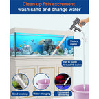 QZQ Aquarium Gravel Cleaner Vacuum Fish Tank Cleaner Tools Kit
