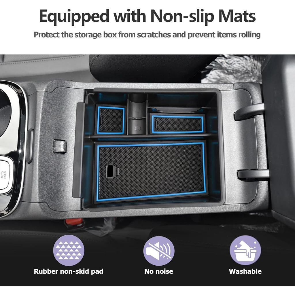 Buy now LUWU 2025 2026 Hynudai Tucson Center Console Organizer 2022-2026 Tucson NX4 Armrest Storage 2026 Tucson Console Organizer Tray Tucson SE/SEL/XRT Armrest Organizer 2025 2026 Tucson Accessories (Blue) at indiglob india