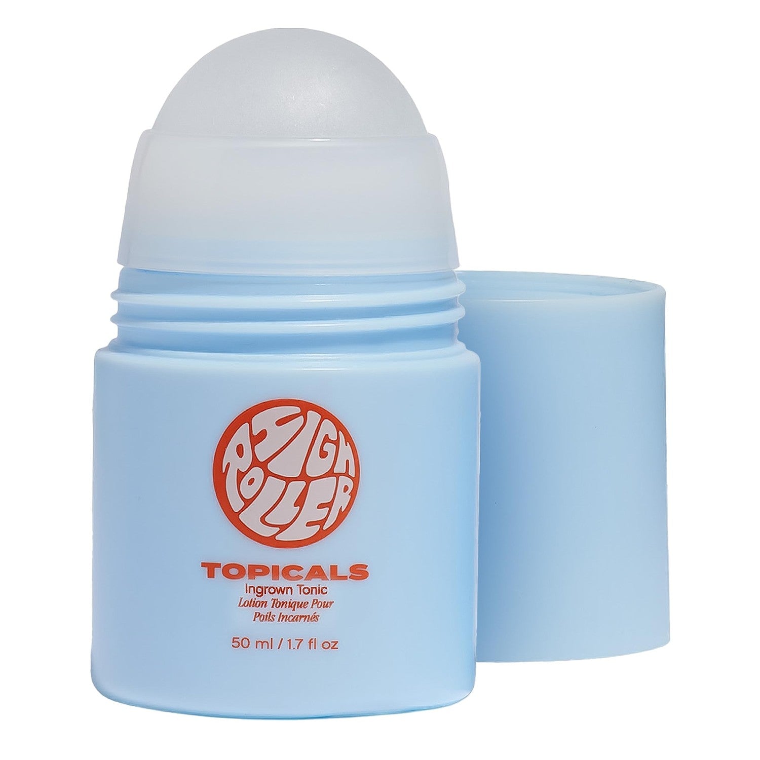 Topicals, High Roller Ingrown Hair Serum, Soothes Irritated Skin, 1.7 Fl Oz | Roll-On Tonic for Face, Armpits & Bikini Areas, Salicylic & Glycolic Acid, Vegan, Cruelty-Free