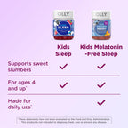 OLLY Kids Melatonin Free Sleep, Magnesium & L-Theanine, Peach - 50 Count