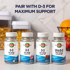 Buy now KAL Calcium Citrate 1000mg, Calcium Supplements for Women and Men, Bone Health, Teeth, Nervous, Muscular & Cardiovascular System Support, Gluten Free and Lab Verified, 60 Servings, 180 Tablets at indiglob india