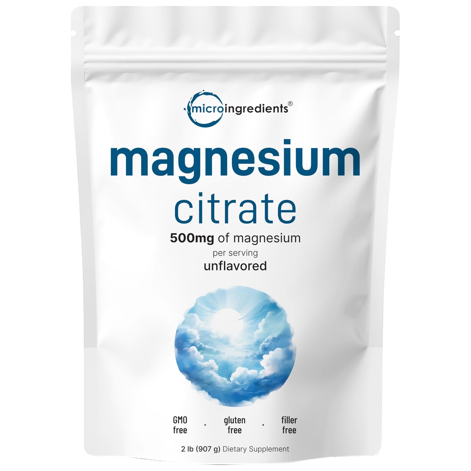 Magnesium Citrate Powder, 2lbs | Unflavored Magnesium Supplement | Relaxation and Nutrient Utilization | Easily Absorbed Formula | Non-GMO, Vegan, Gluten Free