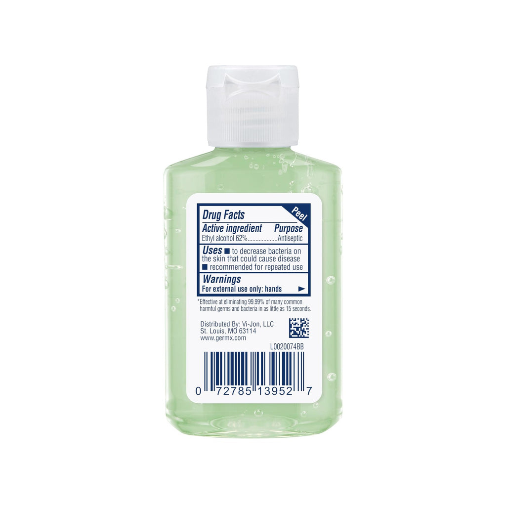 Germ-X Original Hand Sanitizer, 2 Fl Oz (Pack of 24), Less Drying Moisturizing Gel with Aloe and Vitamin E, No Rinse Formula, Bulk Mini Travel Size for On-The-Go