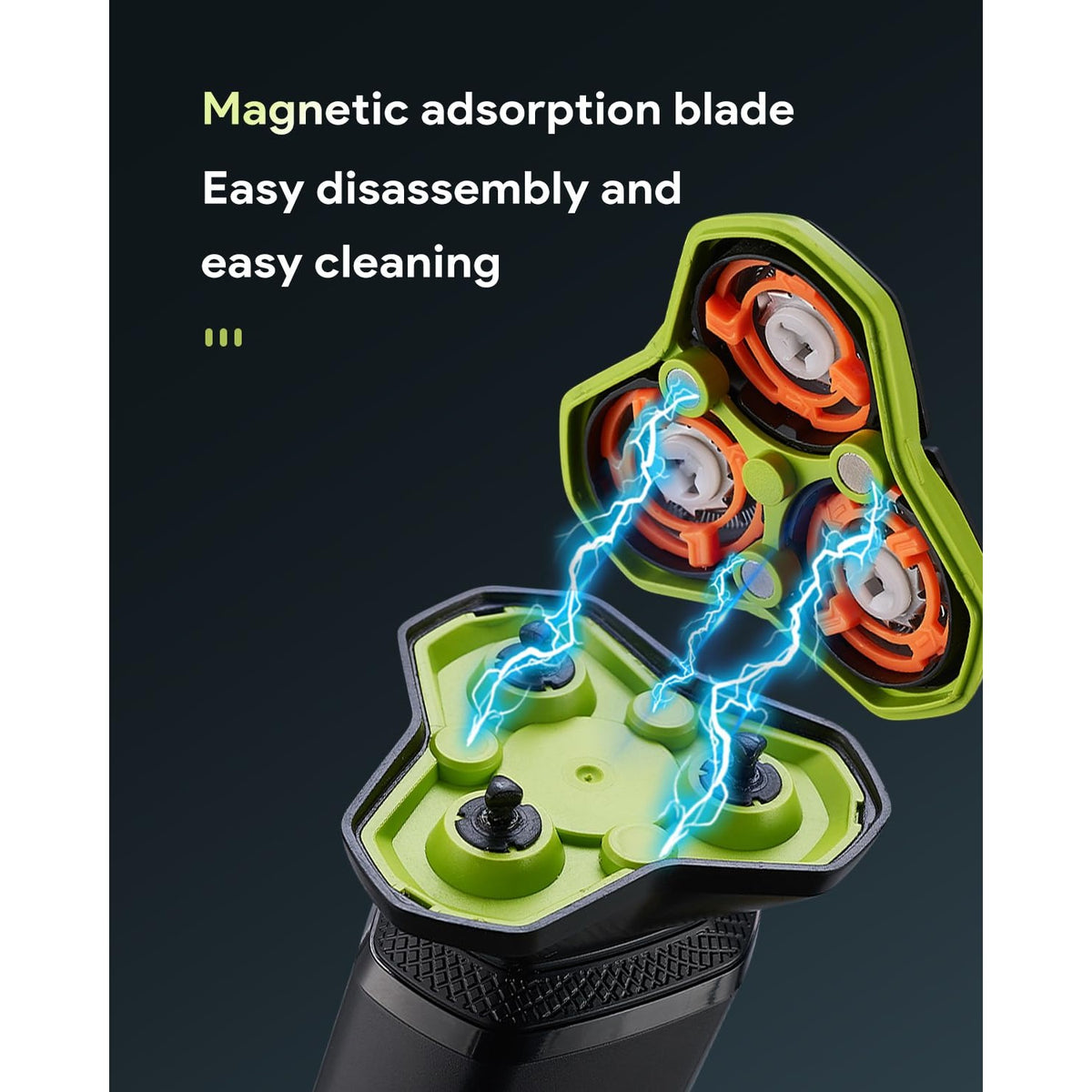 Electric Razor for Men with Magnetic Detachable Head