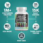 Clean Nutraceuticals GABA 750mg 5 HTP 200mg L Tryptophan 500mg L Theanine 200mg Ashwagandha SAM-e L-Glycine - Mood Support Vitamins for Women and Men with L-Tyrosine 5-HTP (5-Hydroxytryptophan)