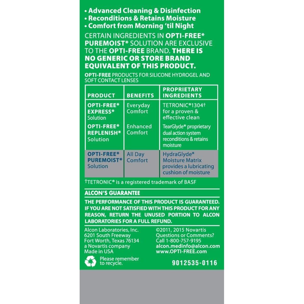 Buy now Opti-Free Puremoist Multi-Purpose Contact Lens Cleaning and Disinfecting Solution with Lens Case, 2 Fl Oz (Pack of 1) at indiglob india