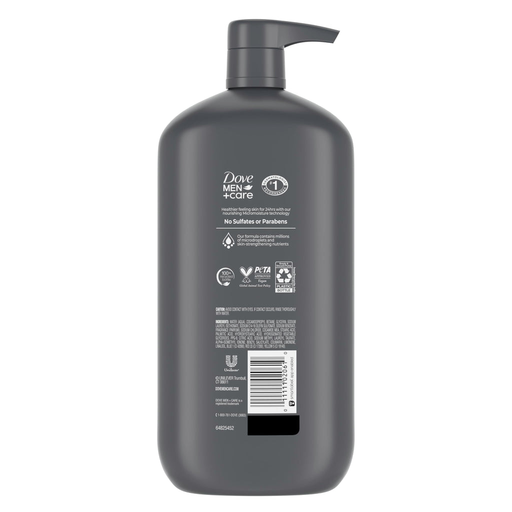 DOVE MEN + CARE Body & Face Wash Clean Comfort Men's Body Wash with 30 oz | For dry skin, Helps hydrate and smooth skin, With Micro moisture technology, For daily showers, Clean Comfort scent