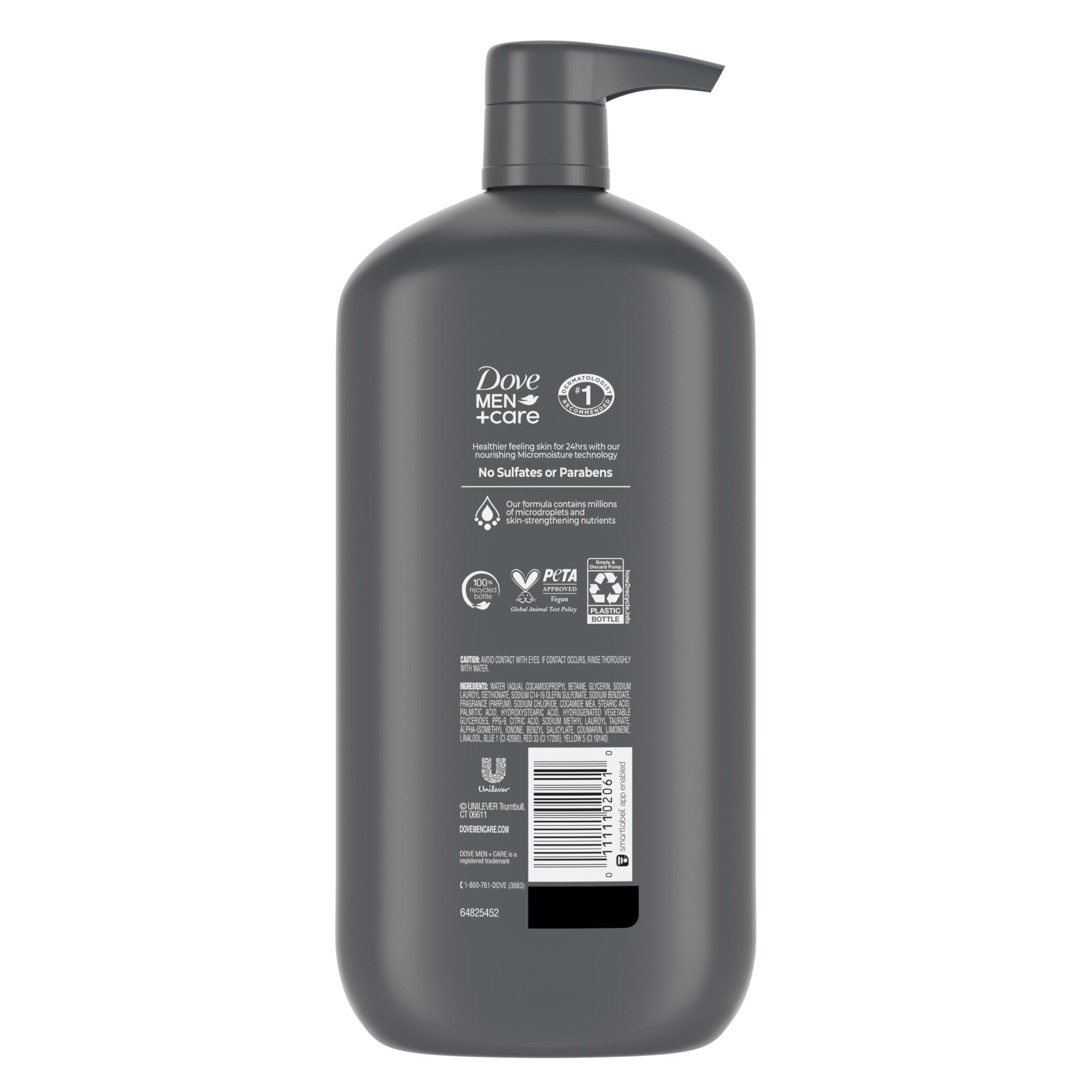 DOVE MEN + CARE Body & Face Wash Clean Comfort Men's Body Wash with 30 oz | For dry skin, Helps hydrate and smooth skin, With Micro moisture technology, For daily showers, Clean Comfort scent