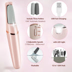 Electric Callus Removers for Feet, Haootadiy Electric Foot Callus Remover Pedicure Kits Rechargeable with12 in 1, Removes Dry Skin for Smoother Feet, Foot Care for Dead Skin Ideal Gift, Assorted