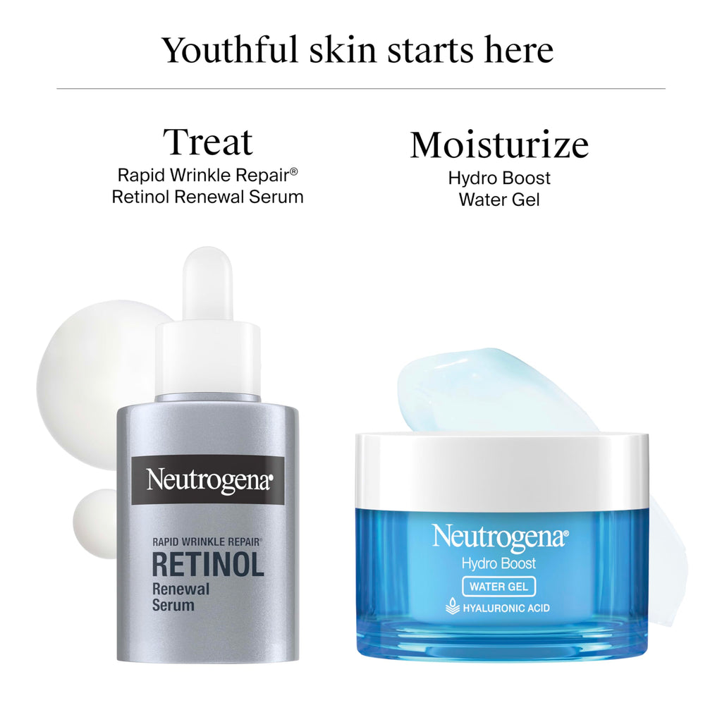 Buy now Neutrogena Rapid Wrinkle Repair Retinol Renewal Serum, Lightweight Anti-Aging Facial Serum with Pure Retinol & Antioxidants to Improve Wrinkles, Dullness & Dark Spots, 1 fl oz at indiglob india