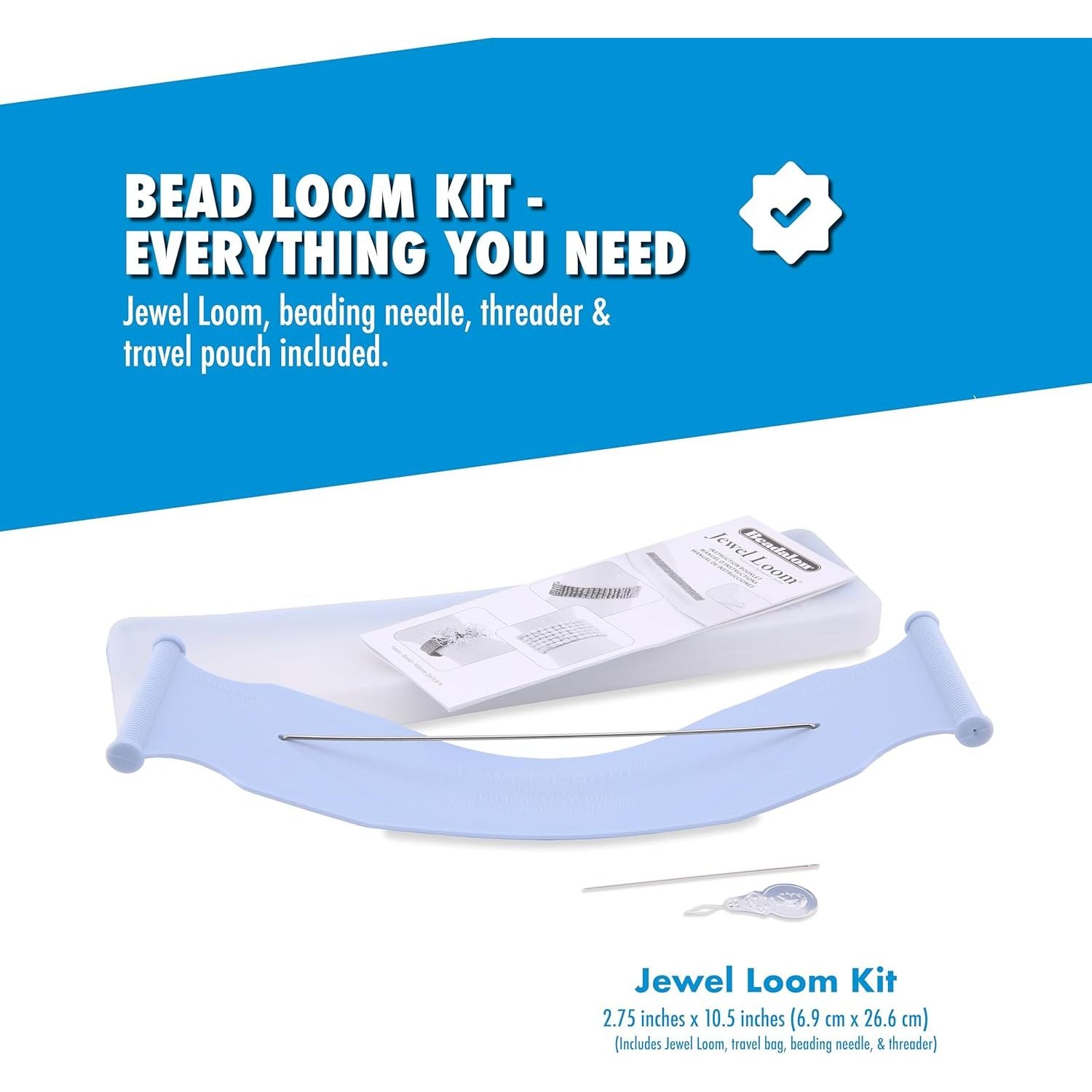 Buy now Beadalon Jewel Loom Kit with Bag, Needle & Threader – Complete Starter Set for Bracelets & Woven Designs at indiglob india