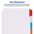 Avery® Paper Dividers, Insertable Big Tab™, 8-Tab, Color, 1 Set