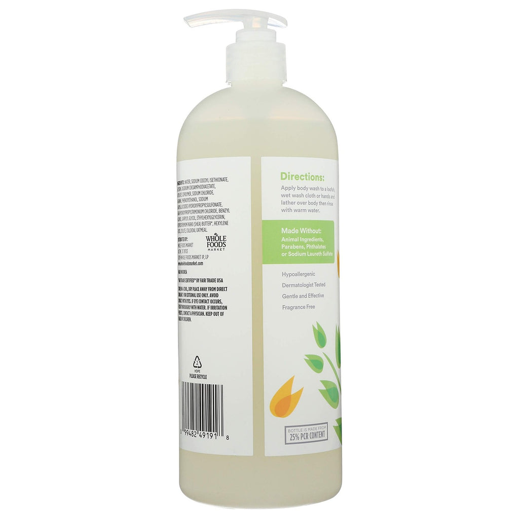 365 by Whole Foods Market, Body Wash, Colloidal Oatmeal, Fragrance Free, 32 Fl Oz