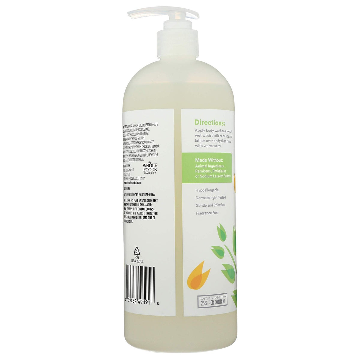 365 by Whole Foods Market, Body Wash, Colloidal Oatmeal, Fragrance Free, 32 Fl Oz