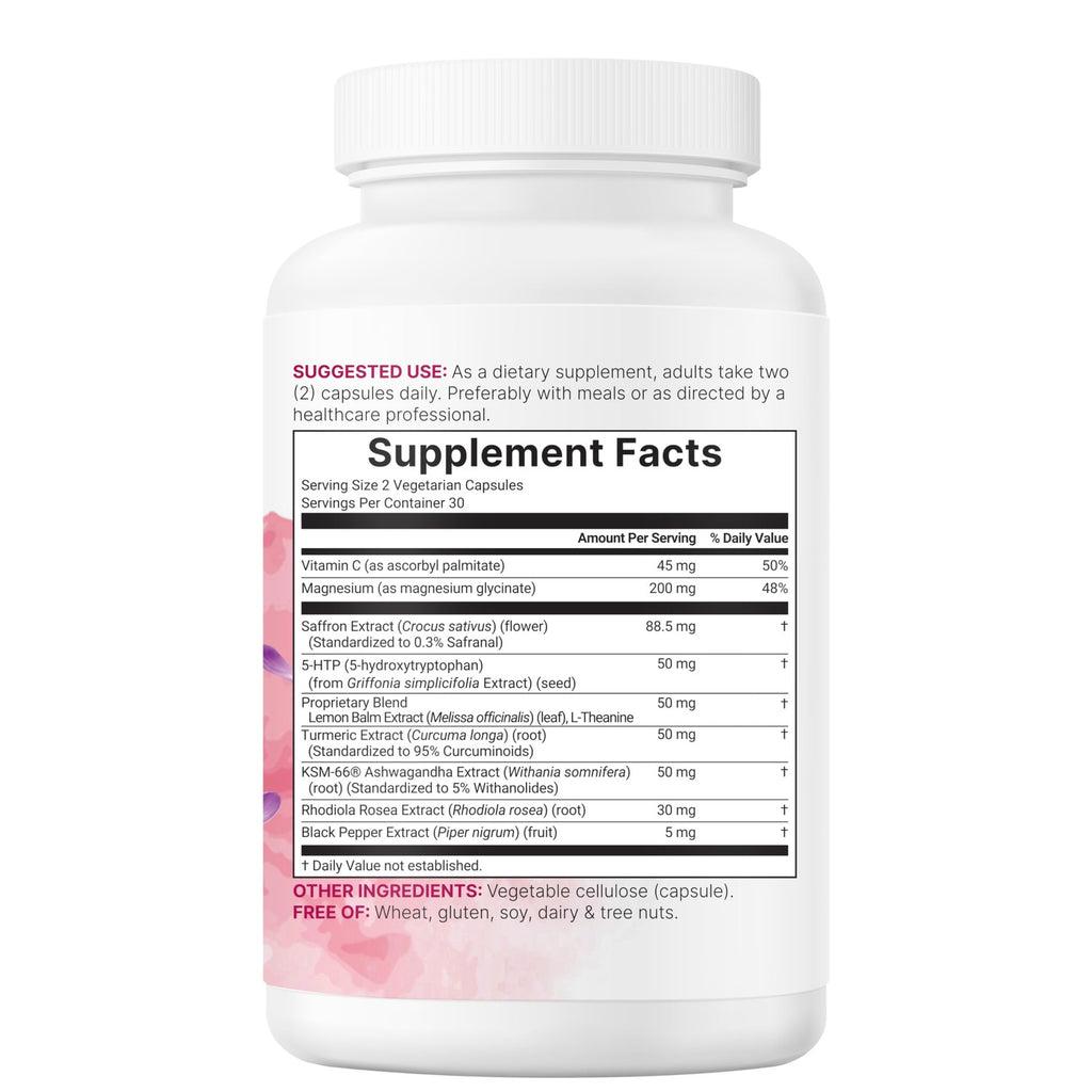 Micro Ingredients Saffron+ Advanced Supplements, 60 Vegetarian Capsules | 10-in-1 with Saffron Extract, Magnesium Glycinate, Turmeric Curcumin, KSM-66 Ashwagandha & Vitamin C. Filler-Free, Non-GMO.