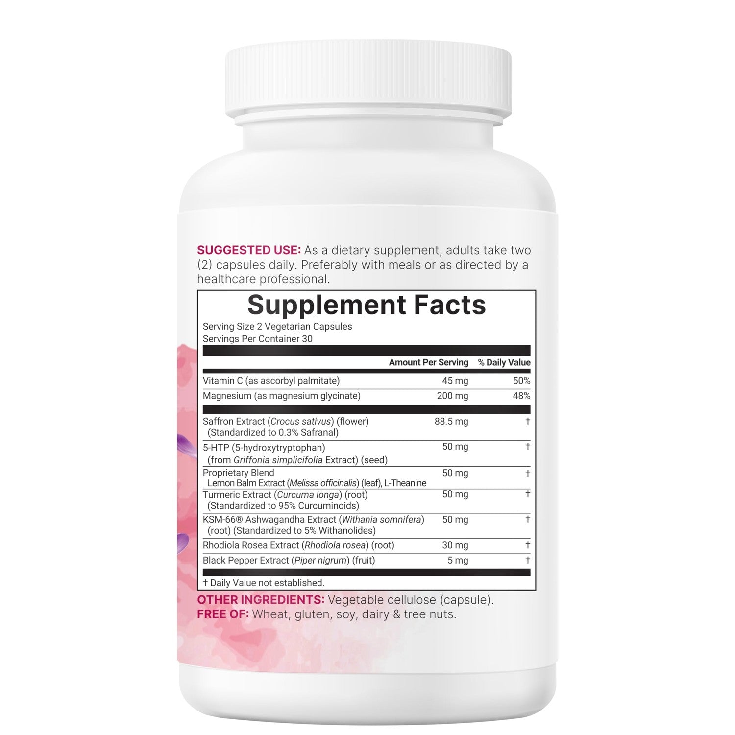 Micro Ingredients Saffron+ Advanced Supplements, 60 Vegetarian Capsules | 10-in-1 with Saffron Extract, Magnesium Glycinate, Turmeric Curcumin, KSM-66 Ashwagandha & Vitamin C. Filler-Free, Non-GMO.