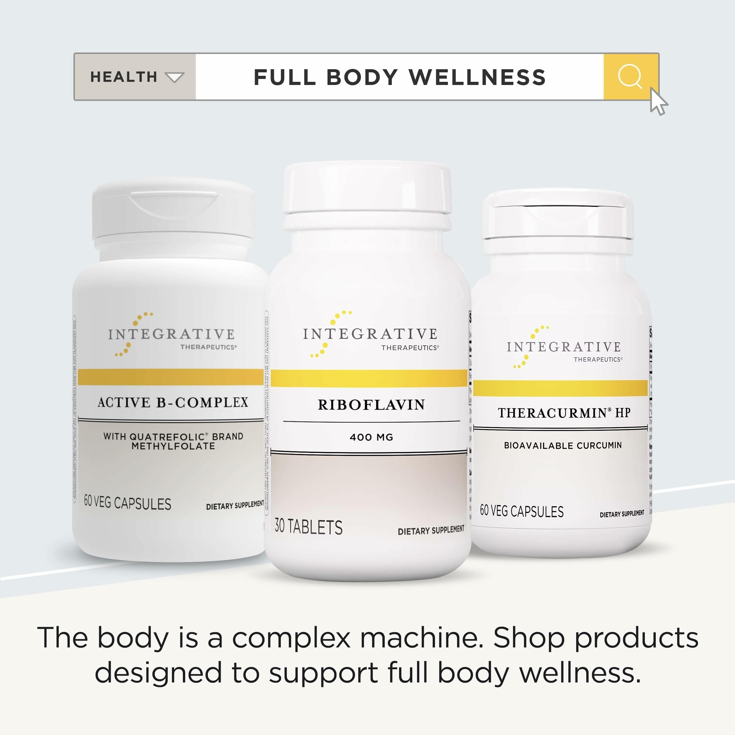 Integrative Therapeutics Riboflavin - B2 Vitamin Supplement for Cellular Energy Support* - Supports Vitality & Red Blood Cell Production* - Gluten-Free & Dairy-Free - 30 Count (30 Servings)