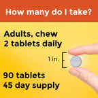 Nature Made Chewable Vitamin C 1000 mg per Serving, 90 Tablets | Extra Strength Dosage Adult Vitamin C Chewable Tablets for Immune Support & Antioxidant Support, Orange Flavor, 45 Day Supply
