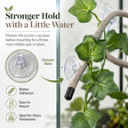 HERCOCCI Crested Gecko Tank Accessories, Reptile Hanging Plants Vines with Natural Coconut Shell Hideout & Climbing Ladder Decor for Hermit Crab Lizard Leopard Gecko Chameleon Snake Terrarium Decor