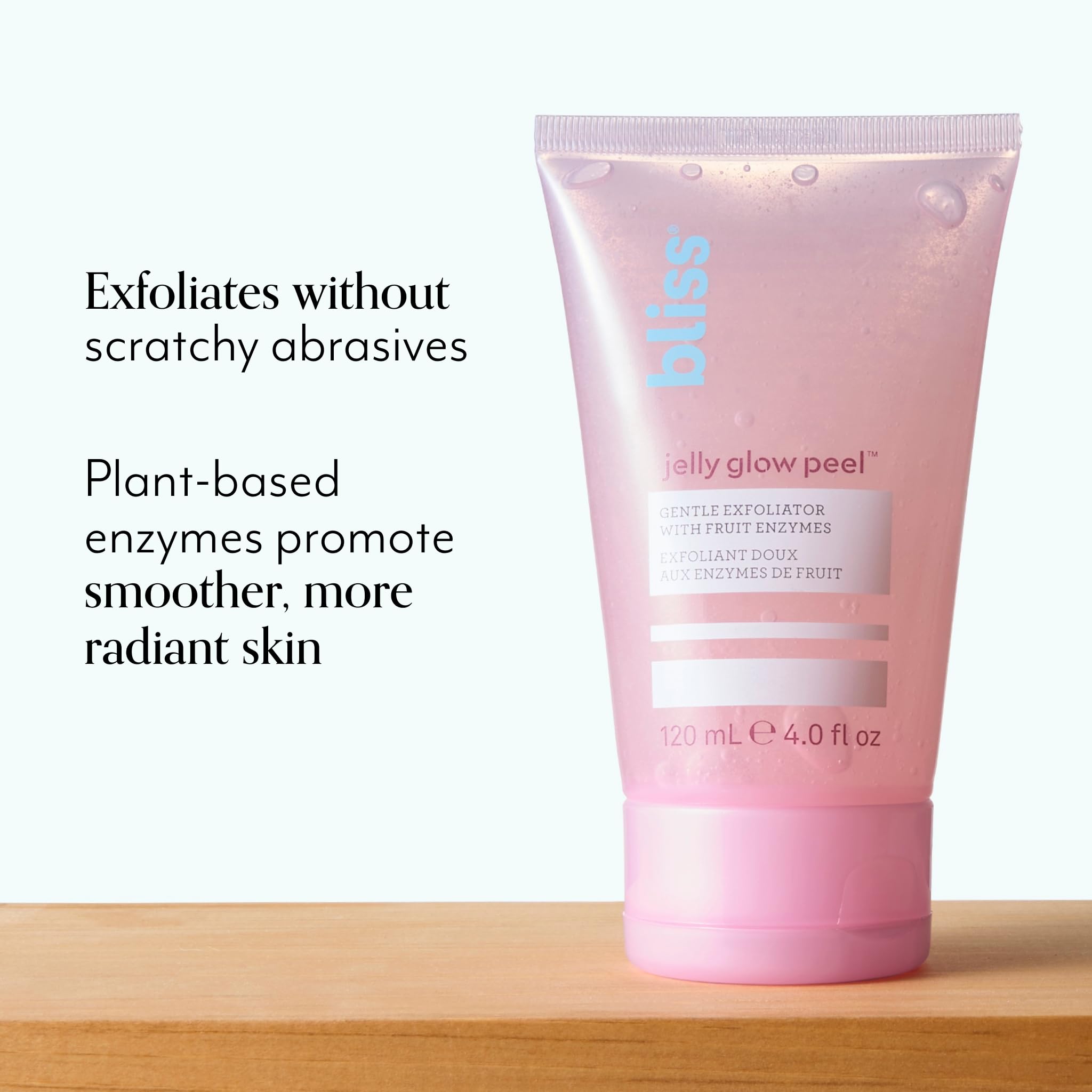 Buy now Bliss Jelly Glow Peel™ Gentle Non-Abrasive Cleanser and Exfoliator With Fruit Enzymes - 4 Oz - Nourishes and Hydrates Skin - Clean - Vegan & Cruelty Free at indiglob india