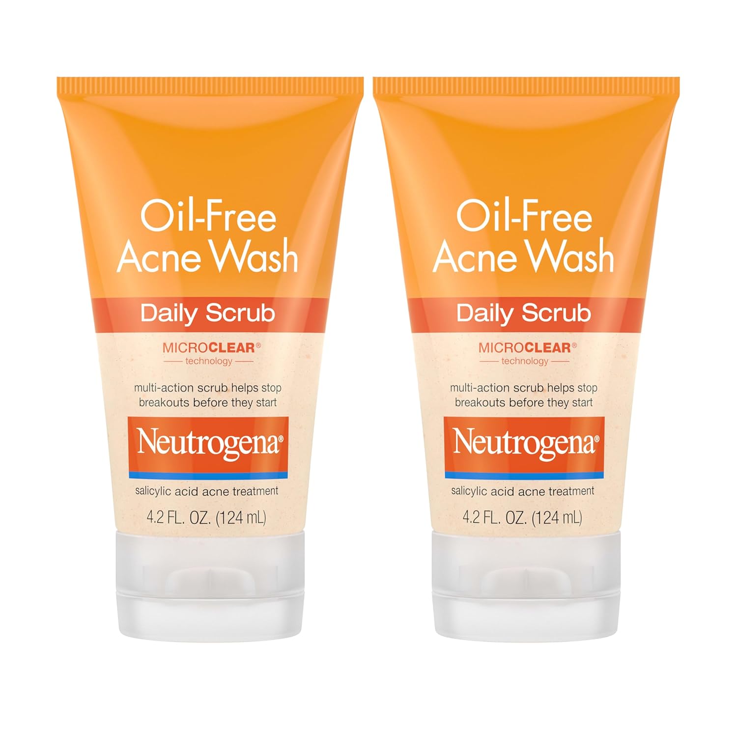 Buy now Neutrogena Oil-Free Acne Face Wash with 2% Salicylic Acid, Daily Exfoliating Scrub & Acne Treatment for Oily, Acne-Prone Skin, Clears Breakouts & Blackheads, 4.2 fl. oz Unscented 4.2 Fl Oz (Pack of 2) at indiglob india