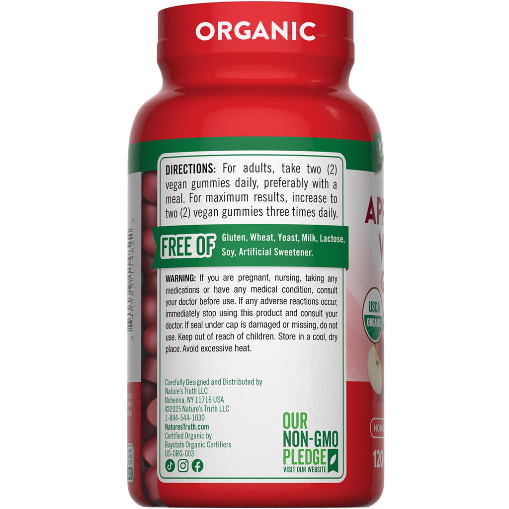 Nature's Truth Organic Apple Cider Vinegar Gummies | 120 Count
