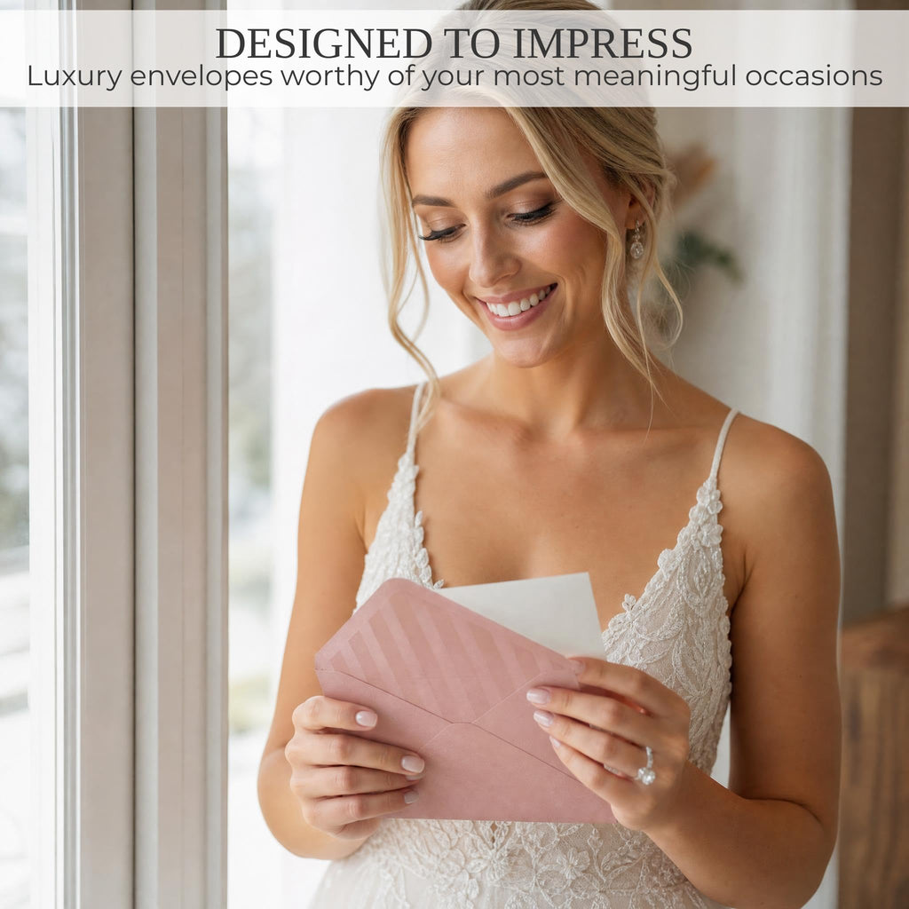 Elegant Set of 50 Invitation Envelopes 5x7 - Self-Sealing A7 in 5 Colors