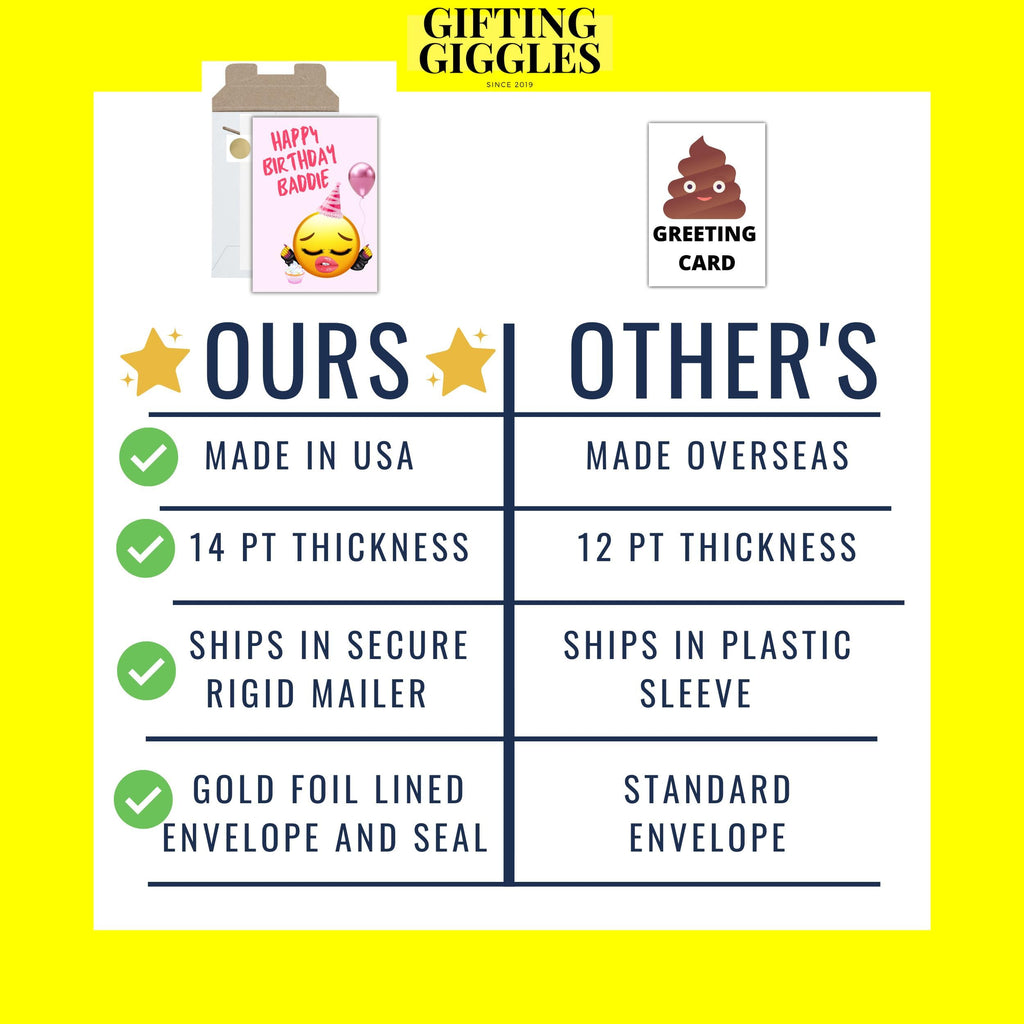 GIFTING GIGGLES Happy Birthday Card for Women - Best Friend, Sister, Mother, Daughter - Bday Card for her - BADDIE meme - 13th 16th 18th 21st 25th 30th 40th 50th