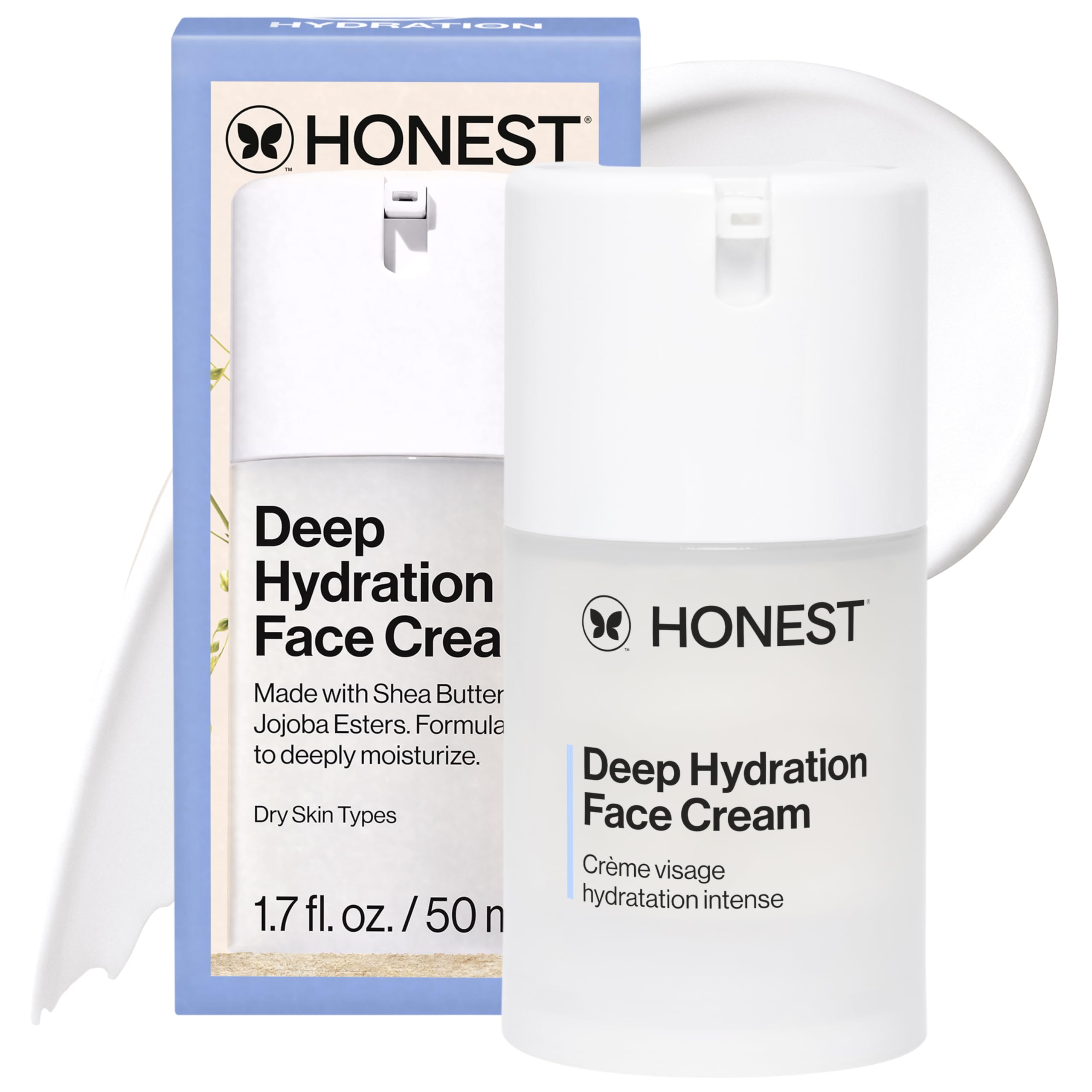 Buy now Honest Beauty Deep Hydration Face Cream for Dry Skin, Hydrates and Supports Natural Moisture Barrier, Hypoallergenic, Gentle Sensitive, 1.7 fl oz at indiglob india