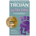 Buy now TROJAN Ultra Thin Condoms Spermicidal, 12 Count at indiglob india