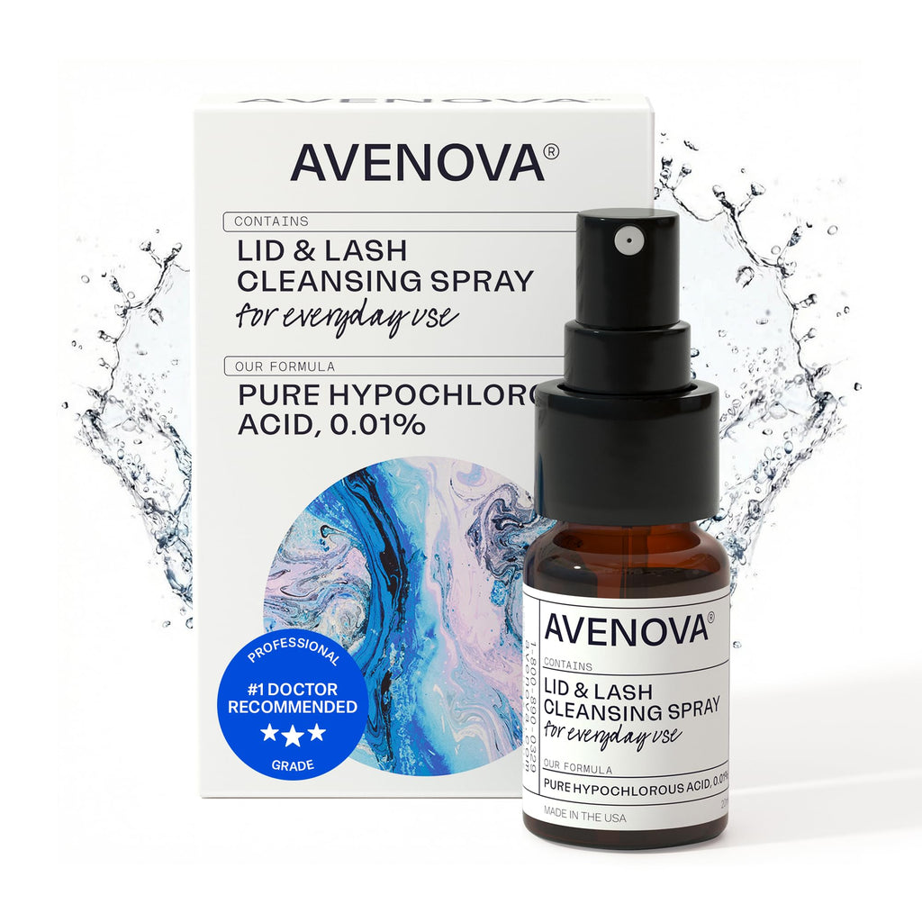 Avenova Eyelid Spray Cleanser for Lid & Lash, 20 ml Bottle | Gentle Everyday Pure Hypochlorous Acid Spray for Eye Irritation