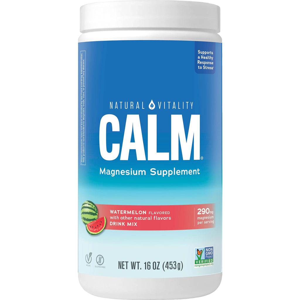 Natural Vitality Calm Magnesium Powder | Orange Flavored Supplement | Non-GMO, Vegan & Gluten Free Formula | 16oz