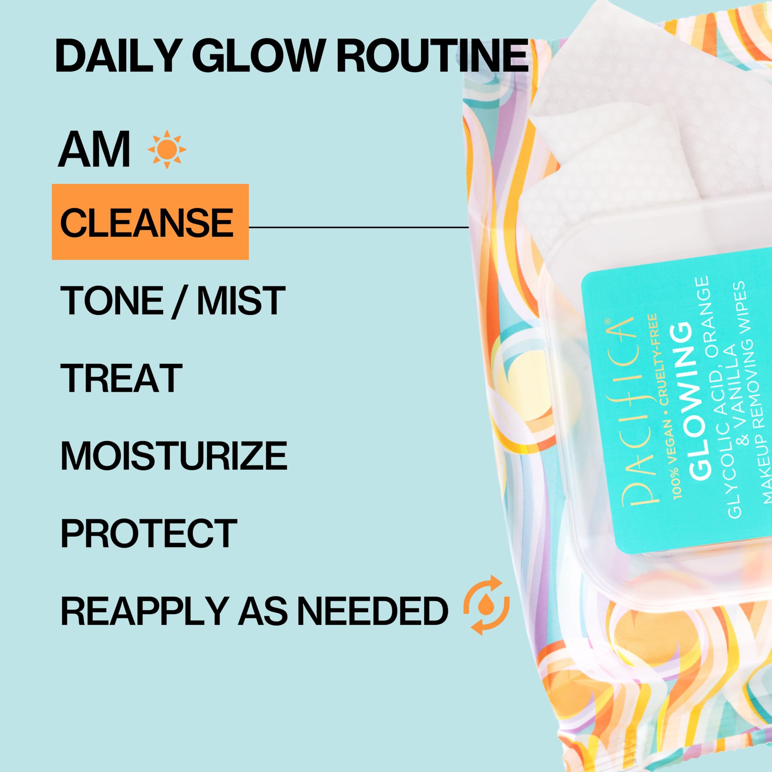 Buy now Pacifica Glowing Makeup Remover Wipes – With Glycolic Acid for AHA Exfoliating and Facial Cleansing – No Rinse Face Cleaning Towelettes – Dermatologist Tested, Vegan & Cruelty-Free – 30 Pack at indiglob india