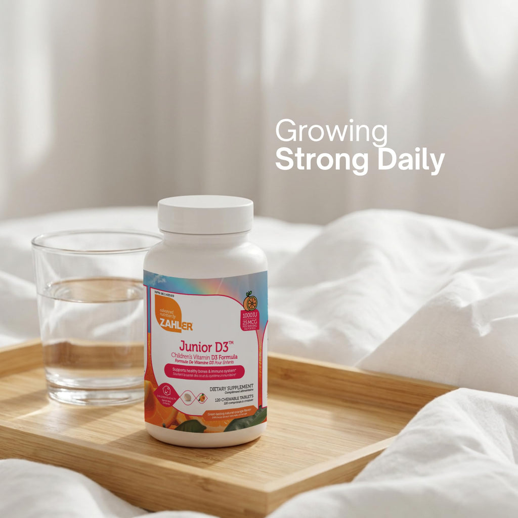 Zahler Junior D3 - Immune Health Support for Growing Kids - Vitamin D3 for Bone Health Support - Kosher, Gluten-Free & Dairy-Free - Orange, 120 Chewable Tablets (120 Servings)