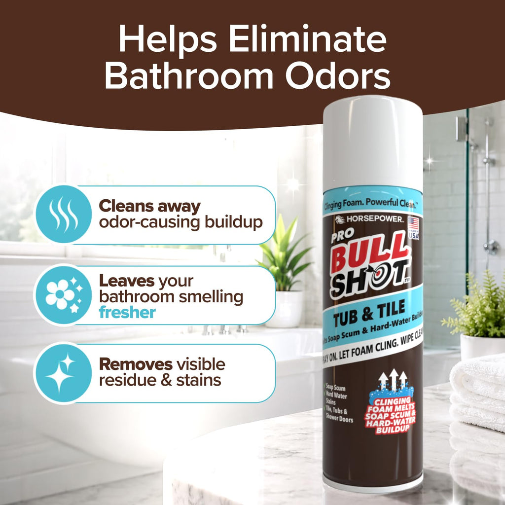 Bull Shot Tub & Tile Pro Foaming Bathroom Cleaner for Soap Scum