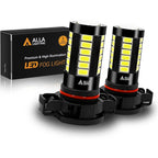 Buy now Alla Lighting Super Bright PSX24W 2504 LED Fog Light Bulbs, 6000K Xenon White 2800Lms 12276 Auto 12V Fog Lamps Replacement 5730 33-SMD LEDs 2504 PSX24W at indiglob india