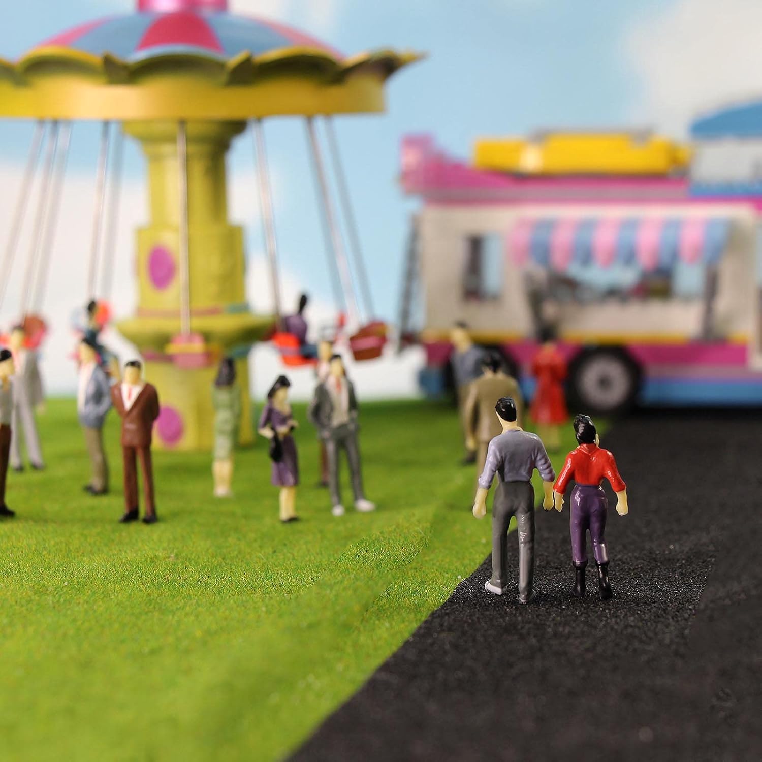 Buy now P50 Model Trains Architectural 1:50 O Scale Painted Figures O Gauge Sitting and Standing People for Miniature Scenes New (50PCS) at indiglob india