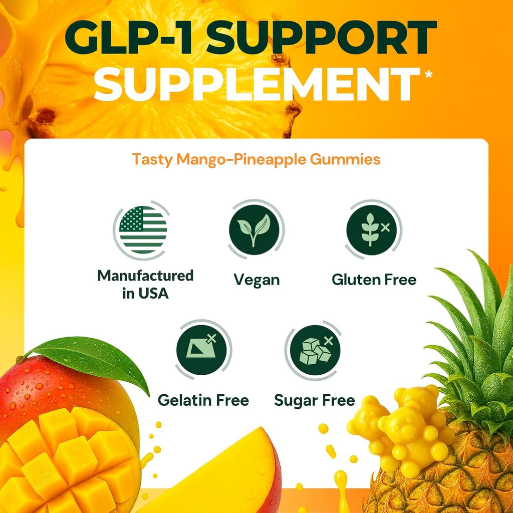 Sugar-Free GLP-1 Support Gummies with Berberine, Cinnamon and Turmeric