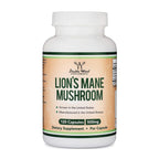 Organic Lion's Mane Mushroom 1,000mg, Memory + Focus Support, 120 Capsules | Supplement for Brain, Gut, and Heart Health, Grown in USA, Nerve Healthy (NGF) + Immune System Support, 3rd-Party Tested