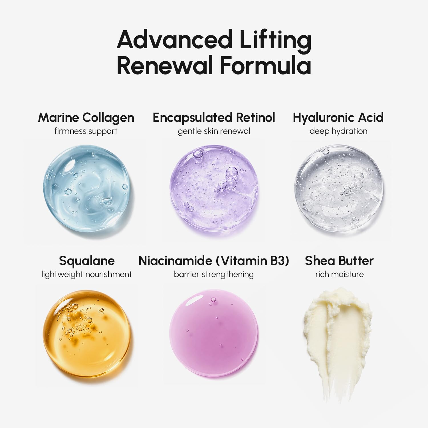 MAREE Face Moisturizer – Firming & Lifting Face Cream for Women with Collagen, Retinol & Hyaluronic Acid – Day & Night Anti-Aging Facial Wrinkle DD Cream Moisturizer for Dry Skin – Purple