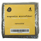 Remooble 4 Pack Magnetic Microfiber Cleaning Cloth Dry Erasers for Whiteboards - Towel Hangs on Metal Edged White Boards, Glassboards, and Blackboards Washable - 10'' X 10''