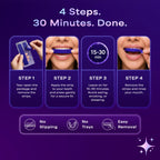 Purple Teeth Whitening Strips - 42 Count - Peroxide Free Color Correcting Whitening Strips - At Home Smile Care Kit