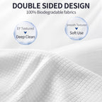 Face Towels Disposable XL 10"×12", Ultra Soft Facial Towels, 50 Count | Thick Biodegradable Face Towels, Plant Fiber Dry Wipes for Sensitive Skin, Makeup Remover & Face Cleansing