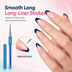 Beetles Gel Polish Nail Art Liner Brushes 5Pcs Painting Art Design Pen Set | Diamond Application Rhinestone Handle Dotting Drawing Sizes 5 7 9 11 20mm Nail Design Gift for Women