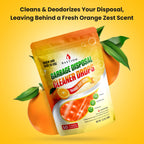 Bastion Garbage Disposal Cleaner and Deodorizer Drops- [[50-Count]] Orange Zest Scented Kitchen Sink Freshener Pods & Drain Odor Eliminator Disposer Care Balls
