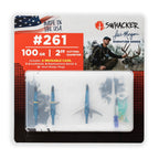 Swhacker #261 Levi Morgan Series 2-Blade Mechanical Broadheads, 100 Grain, 2.0" Cut, Expandable Broadhead, Archery Hunting Broadheads, 4 Pack, Blue
