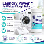 Bleach Tablets for Laundry & Household Cleaning – 40 Count Fast Dissolving Bleach Tabs for Washer, Toilet, Bathroom & Kitchen – Liquid Bleach Alternative – GuardH